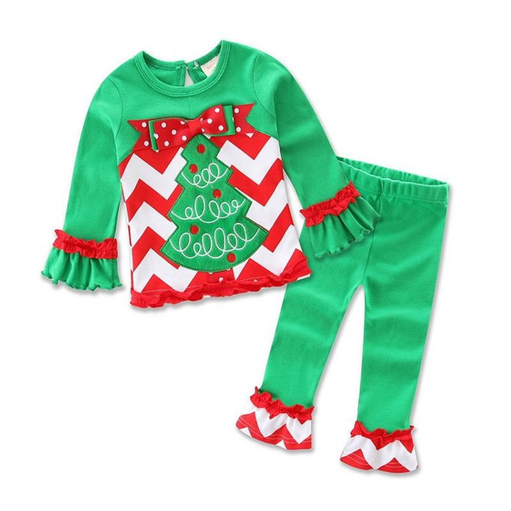 2 for $20 Children's Girls Christmas Outfit - Tree